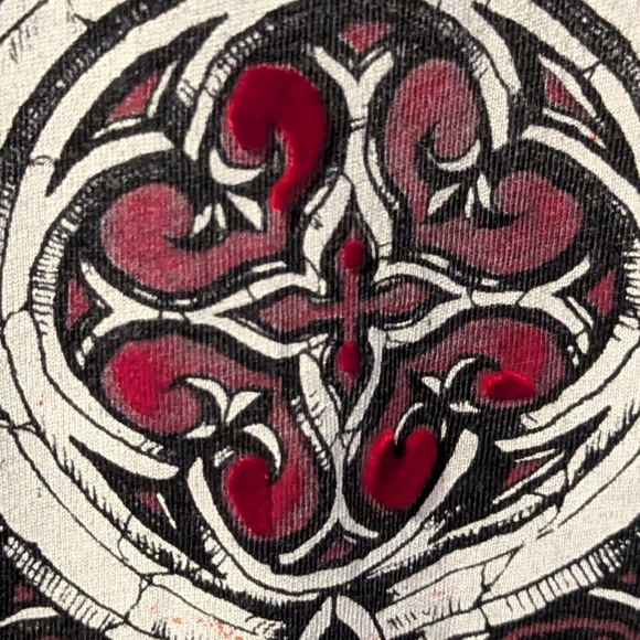 Affliction Live Fast Shirt Red Lettering Distressed Size 2XL - Picture 13 of 16